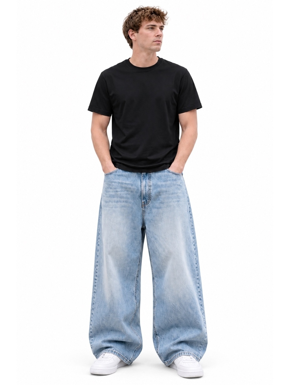 BDG Size 36 Light Wash A-Wide Wide Leg Jeans
